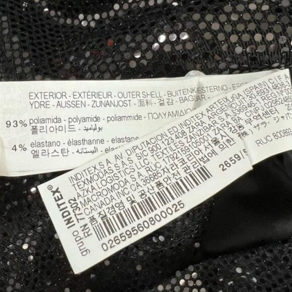 Zara - Small, Black Sequin/sparkly Blazer Wrap mini dress - Picture 4 of 8